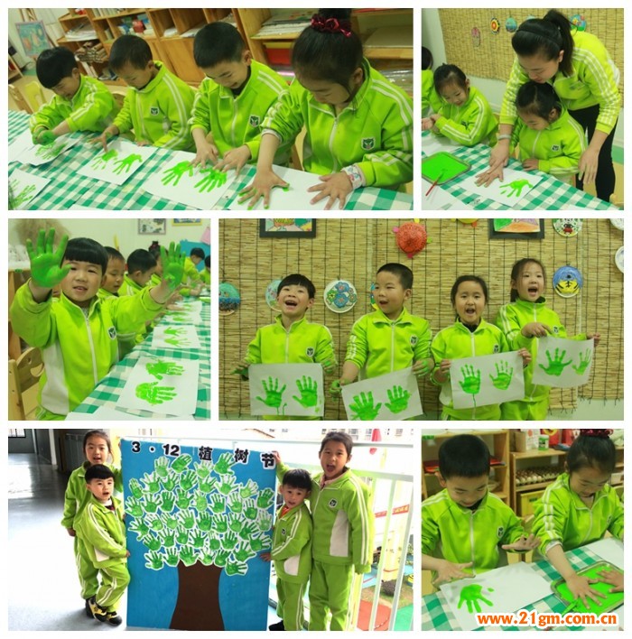 添一點(diǎn)新綠，溫馨又美好——湖北仙桃和合偉才幼兒園植樹節(jié)活動